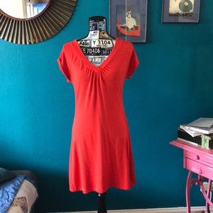 Derek Heart Orange Stretch Dress